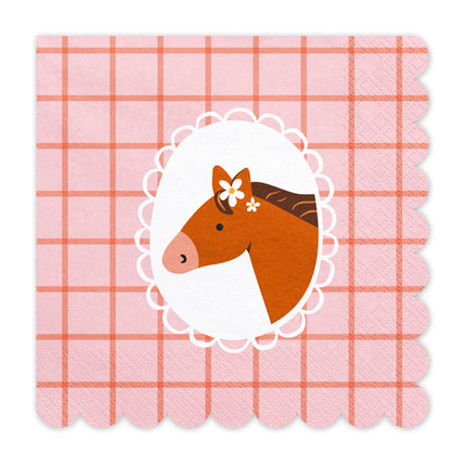 Serviettes de table cheval 33cm 12pcs