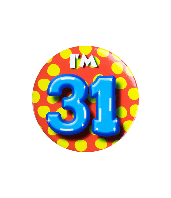 Je suis 31 Bouton 31 ans 5.5cm