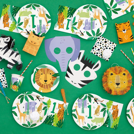 Assiettes Animaux Safari Jungle 23cm 8pcs