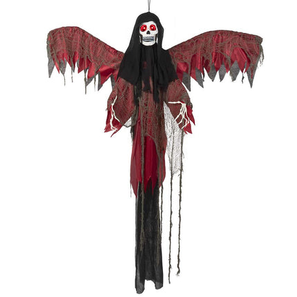 Poupée d'Halloween Squelette Volant Rouge 198cm