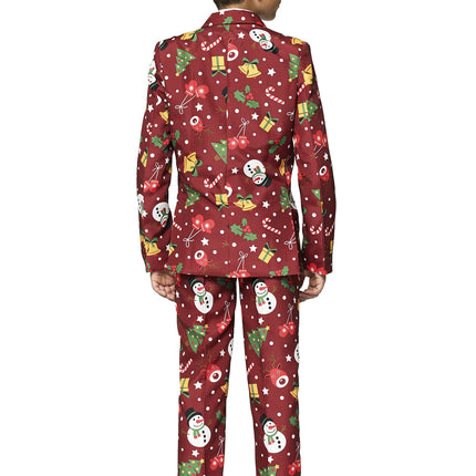 Costume rouge Noël avec l'enfant de lumière