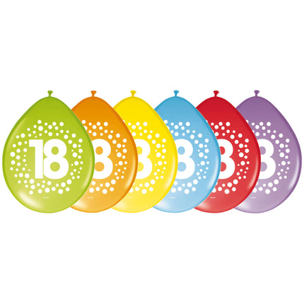 Ballons 18 ans Dots 30cm 8pcs