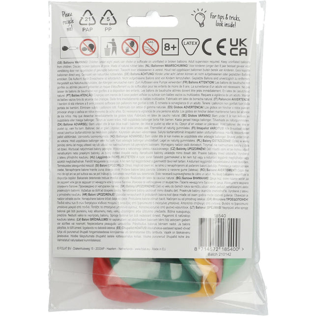 Ballons 40 ans colorés 33cm 6pcs