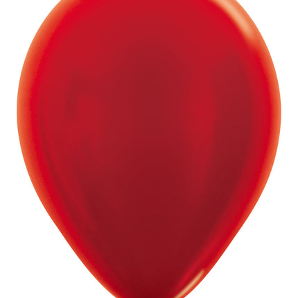 Ballons de baudruche rouge métallisé 30cm 12pcs