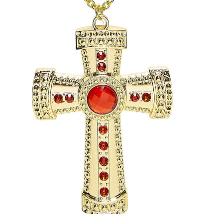 Collier Croix avec pierre précieuse