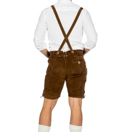 Lederhose Marron Hommes Court