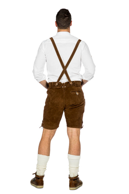 Lederhose Marron Hommes Court