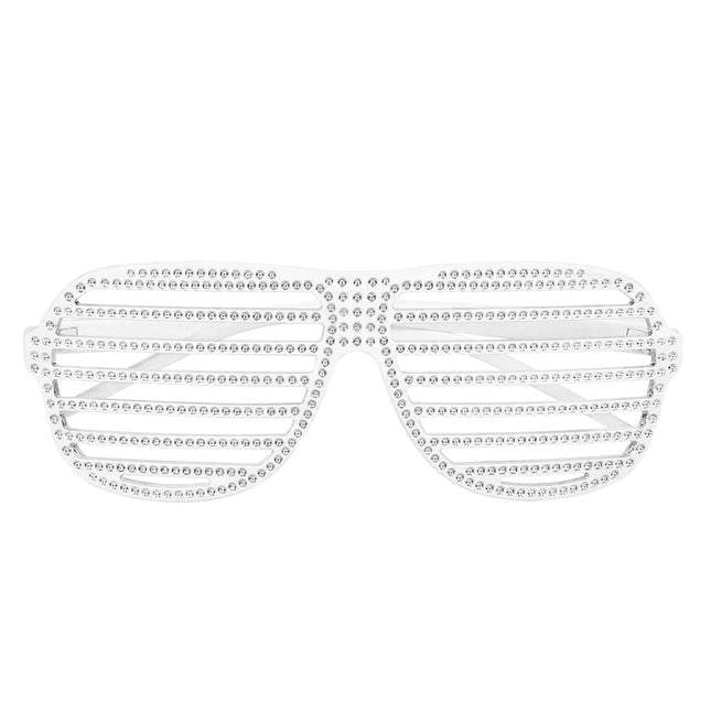 Lunettes blanches rayées