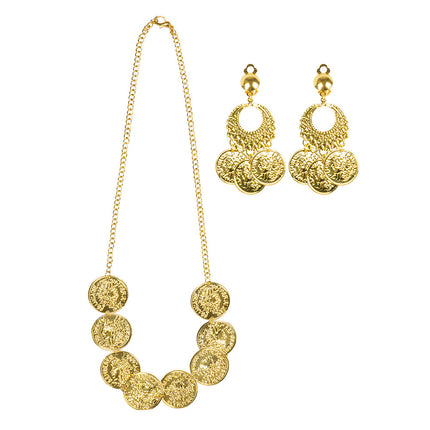 Set boucles d'oreilles et collier de danse orientale