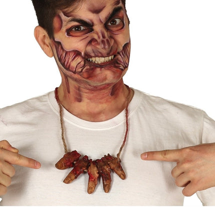 Collier d'Halloween Doigts sanglants