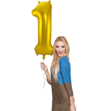 Ballon de baudruche Figure 1 Or Métallique XL 86cm vide