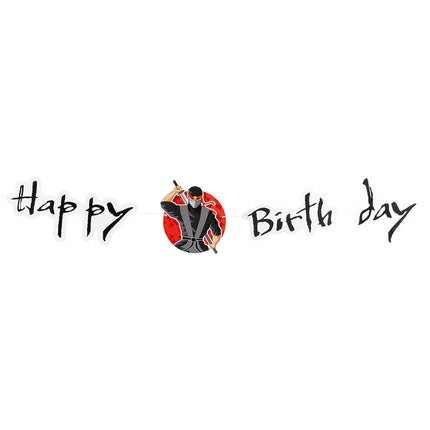 Guirlande de lettres Ninja Joyeux anniversaire 1.2m