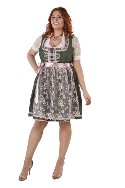 Blanc Vert Robe Dirndl Oktoberfest Ladies 2 Pieces