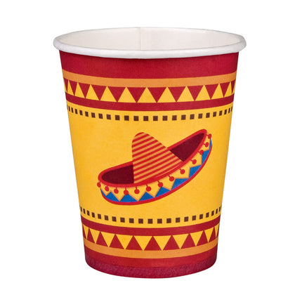 Mexique Tasses en papier 210ml 10pcs