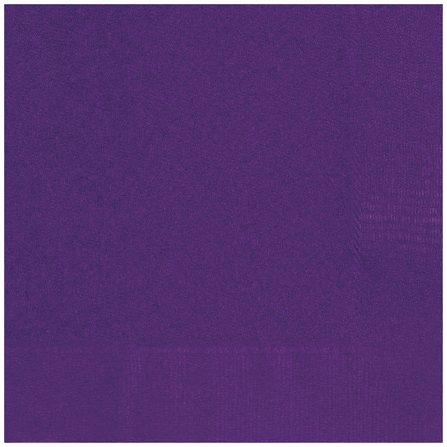Serviettes violettes 33cm 50pcs