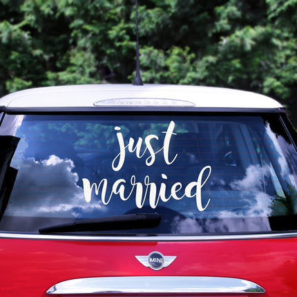 Autocollant pour voiture de mariage Just Married 45cm