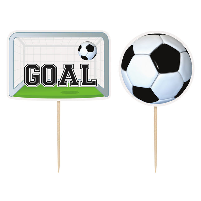 Décor de gâteau de football 6pcs