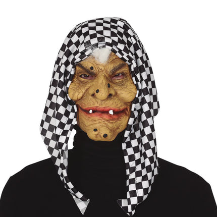 Masque d'Halloween Sorcière à capuche