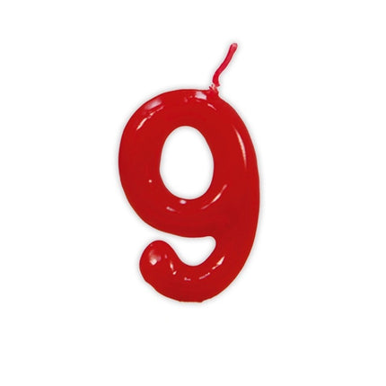 Bougie rouge 9 ans 5.5cm