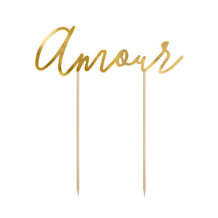 Décor de gâteau Amour Gold 22.5cm