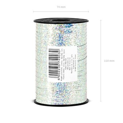 Ruban argenté holographique 5 mm 225 m