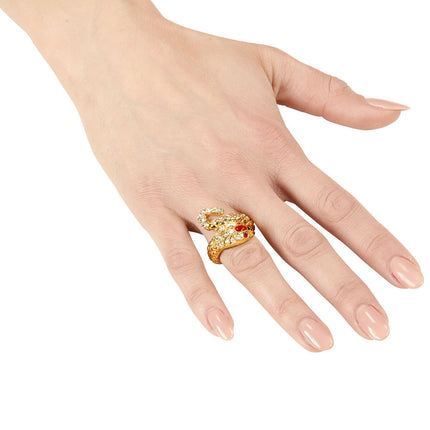 Bague serpent d'or