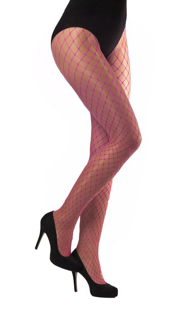 Collants roses en résille