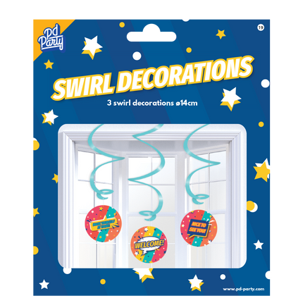 Décoration suspendue Welcome 14cm 3pcs