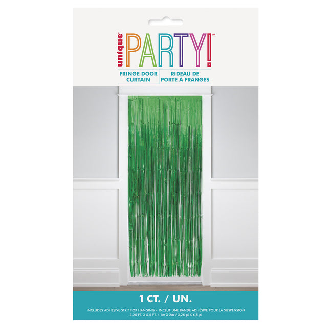 Rideau de porte vert 2m