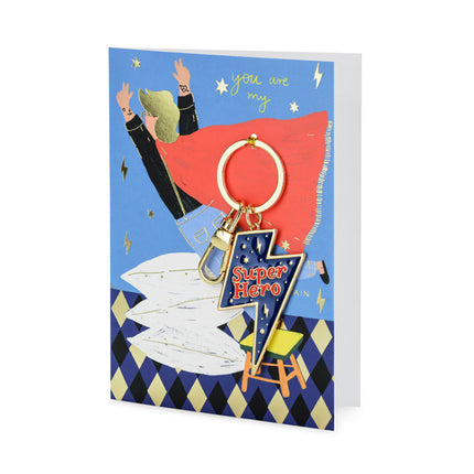 Carte de vœux Porte-clés Super Héros 16cm