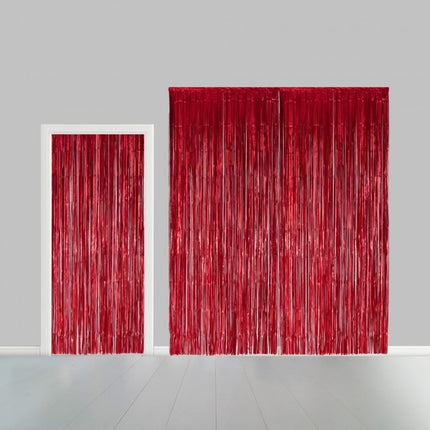Film de rideau de porte rouge 2.4m