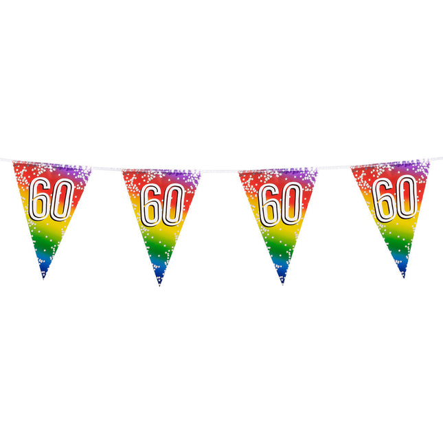 Guirlande arc-en-ciel 60 ans 6m