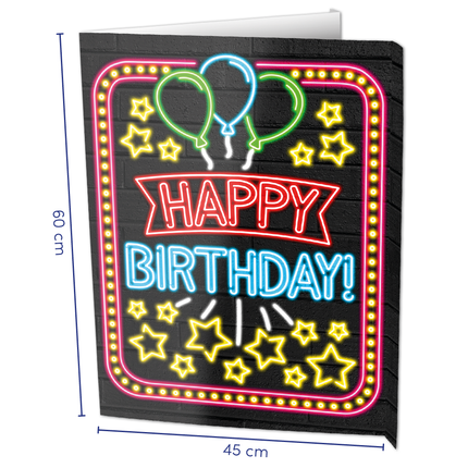 Panneau de fenêtre Joyeux anniversaire 60cm