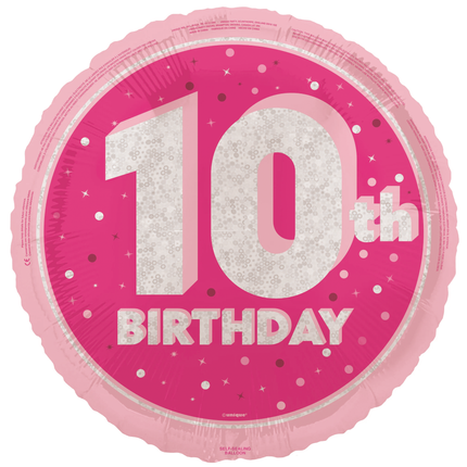 10 ans Ballon à l'hélium rose vide