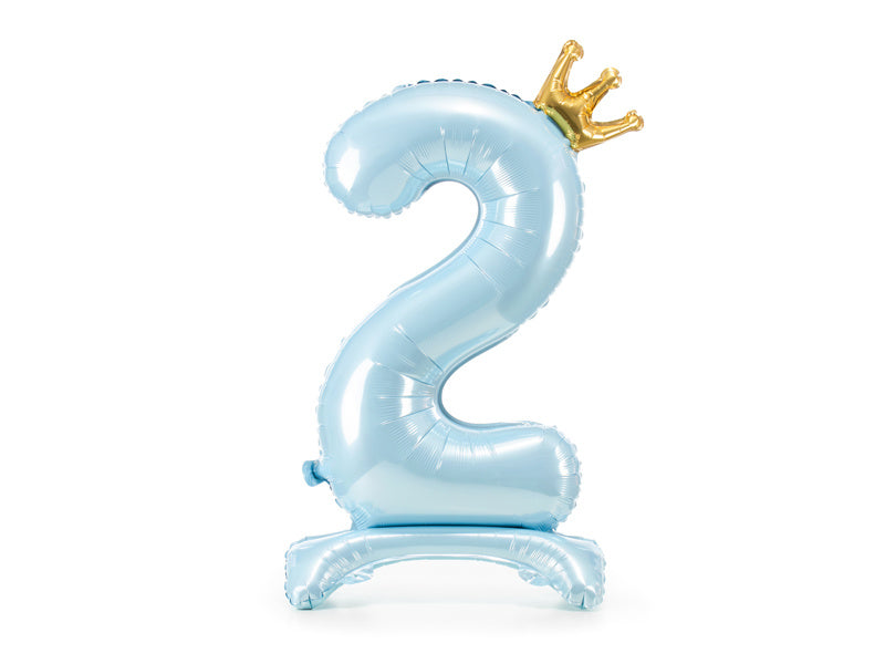 Ballon de baudruche Figure 2 Bleu clair Standard Vide 84cm