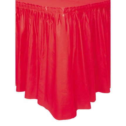 Jupe de table rouge 4.26m