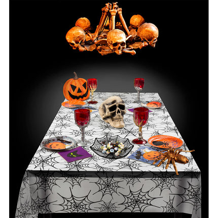 Nappe d'Halloween toile d'araignée 2.75m