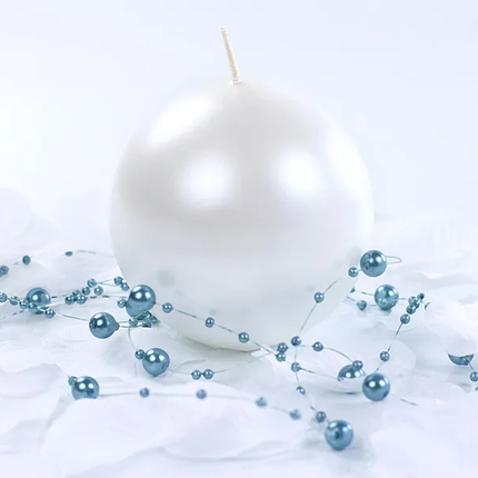 Bougies Globe Pearl Metallic 8cm 6pcs