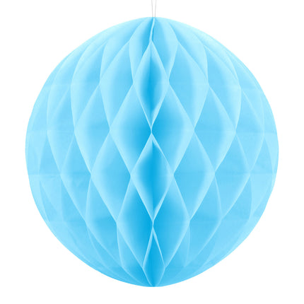 Boule en nid d'abeille bleu clair 40cm