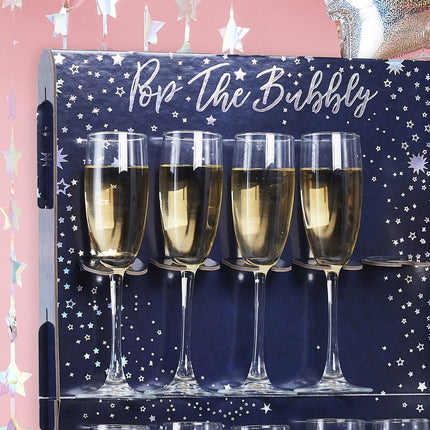 Décoration de table bleue Stand Prosecco 60cm