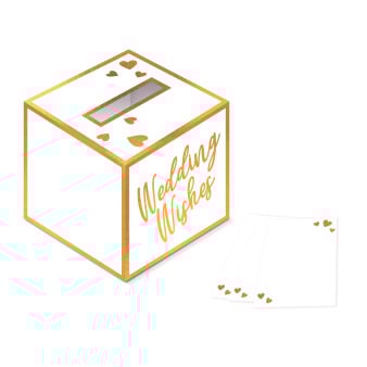 Boîte et cartes de vœux de mariage 25cm 40pcs