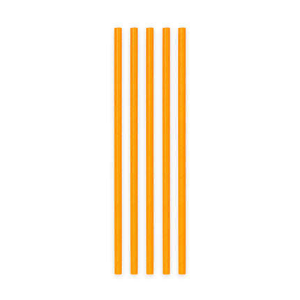 Pailles orange en carton 20pcs