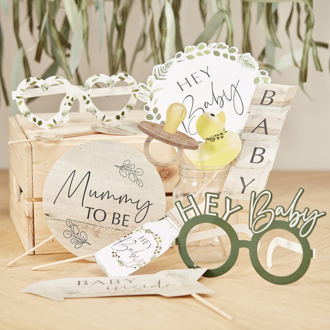 Accessoires Photobooth Baby Shower 10pcs