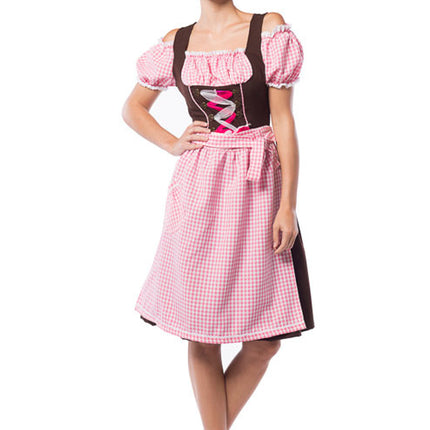 Robe Dirndl Oktoberfest Longue Rose