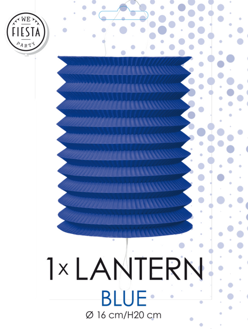 Lampion bleu 16cm