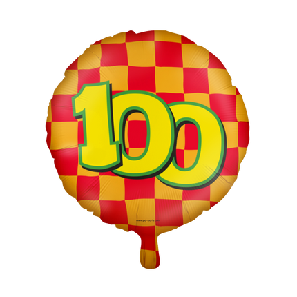 Ballon à l'hélium 100 ans coloré vide 46cm