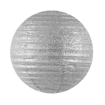 Lampion argenté pailleté 45cm