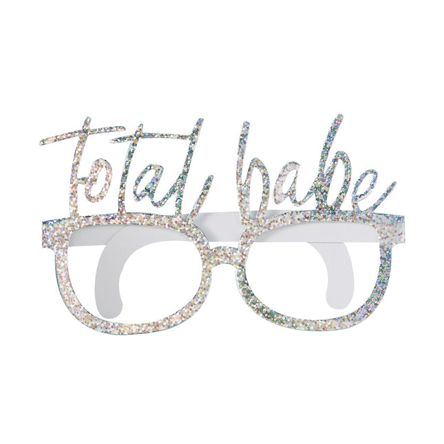 Lunettes argentées Total Babe Glitter 13cm 8pcs