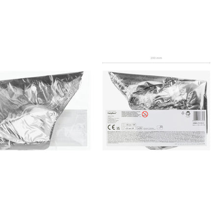 Ballon d'hélium étoile argenté vide 25cm 25pcs