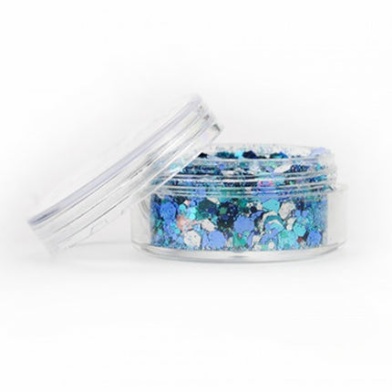 Paillettes argentées bleues